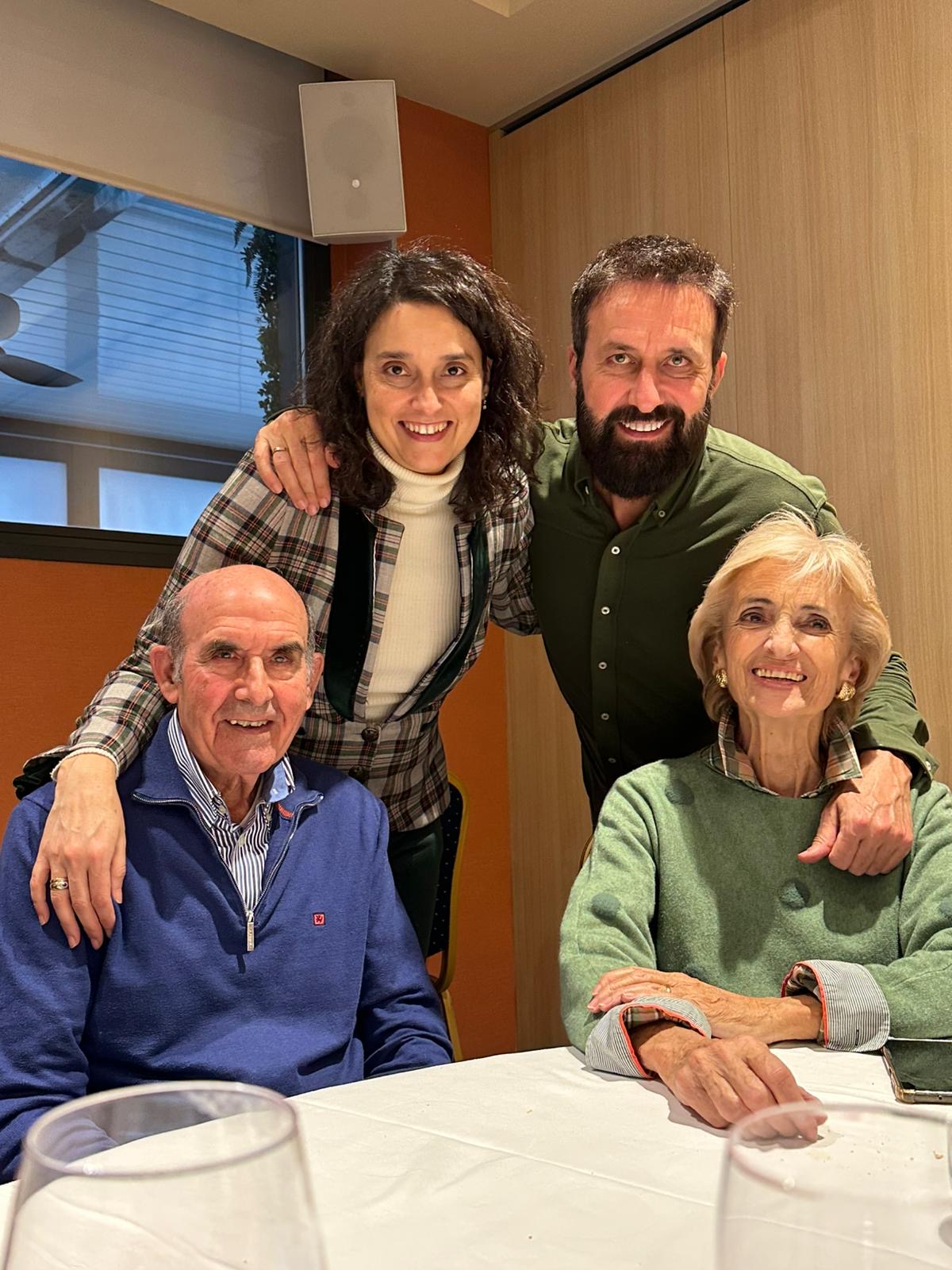 The family: Ana and Javier with their children Teresa and Javier